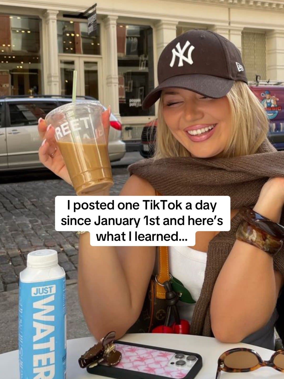 Slide 1: I posted one TikTok a day
since January 1st and here's
what I learned...