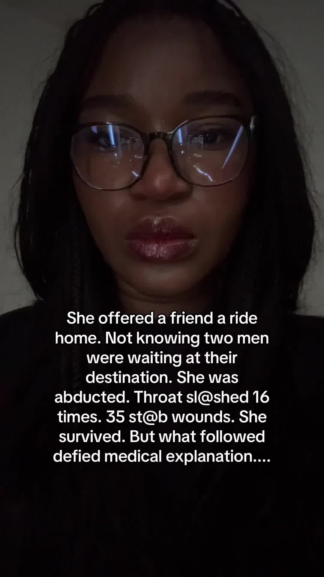 She offered a friend a ride
home. Not knowing two men
were waiting at their
destβ¦